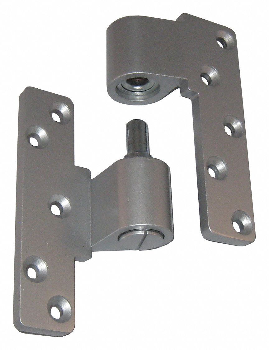 KABA ILCO Left Hand Pivot Hinge With Holes, Surface Mounting, Aluminum