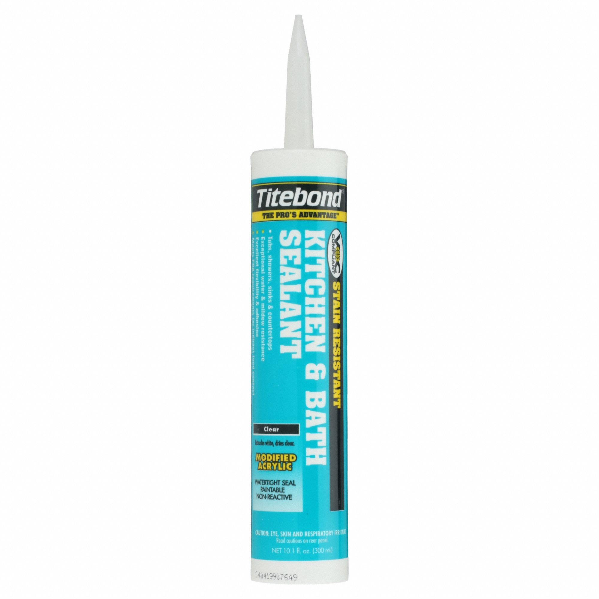 TITEBOND, Stain Resistant Kitchen & Bath, Clear, Sealant 40JM831711 Grainger