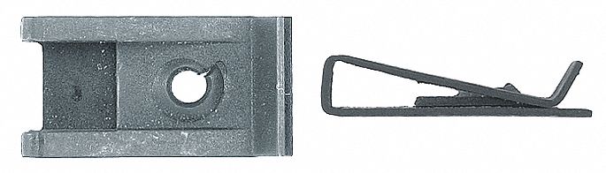 GRAINGER APPROVED 8 U Style Spring Nut, Black Phosphate, Steel, PK100