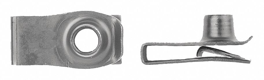 GRAINGER APPROVED M81.25 U Style Spring Nut, Black Phosphate, Steel