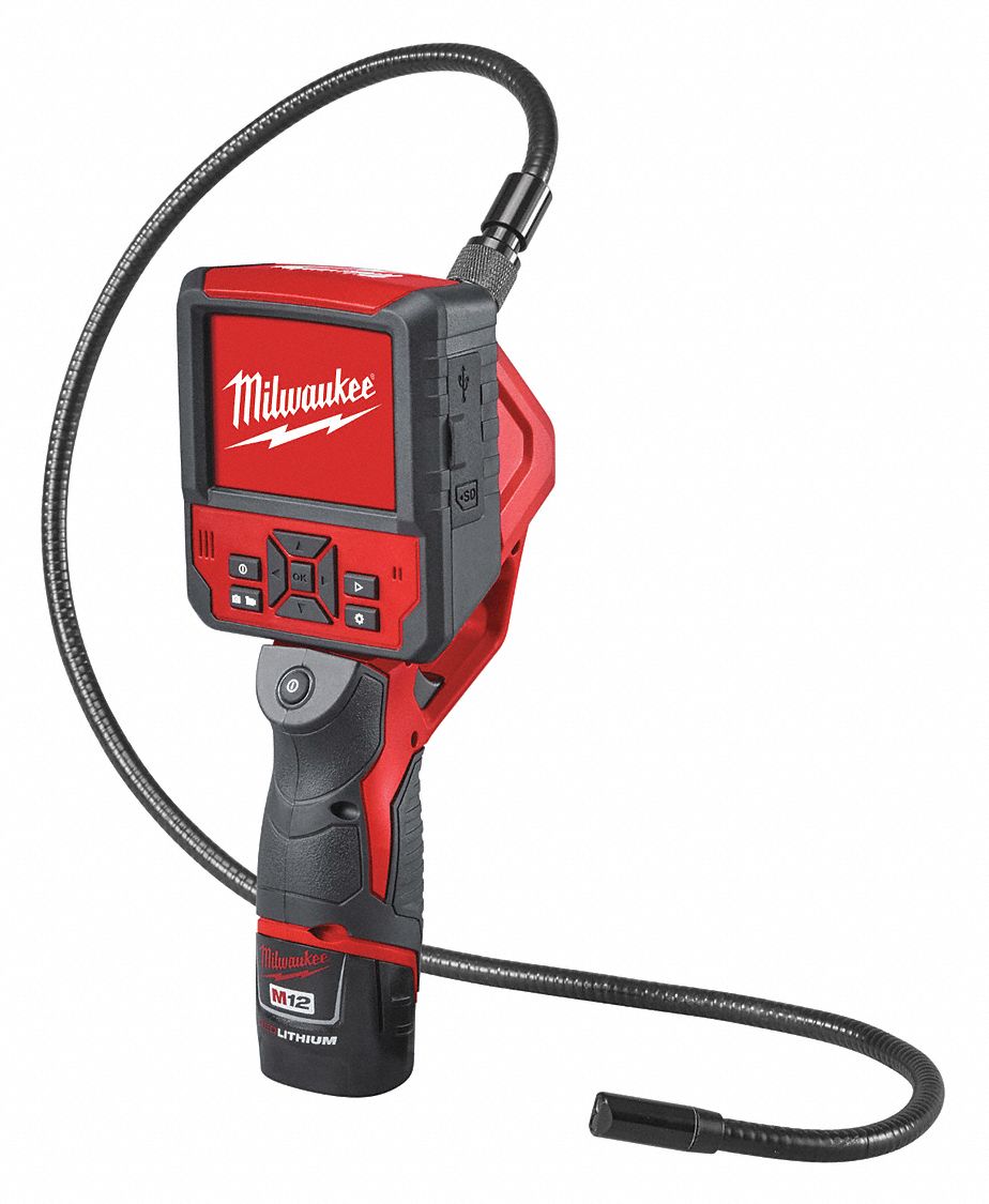 MILWAUKEE, 640 x 480, 3 ft Shaft Lg, Video Borescope - 40KJ35|2315-21