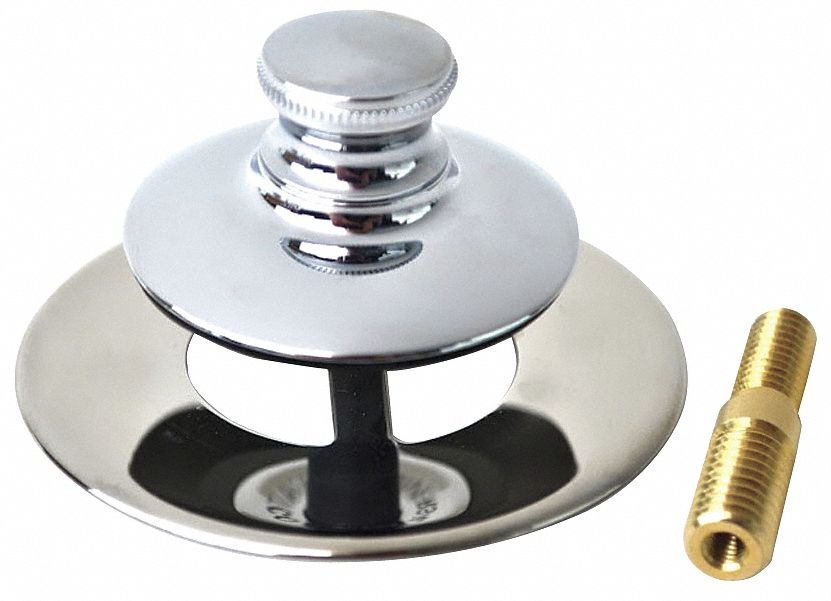 WATCO Plastic, Stainless Steel Bathtub Stopper and Drain, 2 7/8 in dia., Chrome 40L39648751