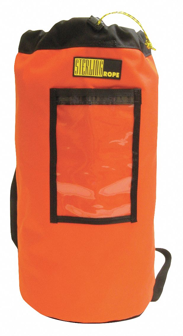 STERLING ROPE, Orange, Ballistic Nylon, Rope Bag 40L926MDBAGROPEM07 Grainger