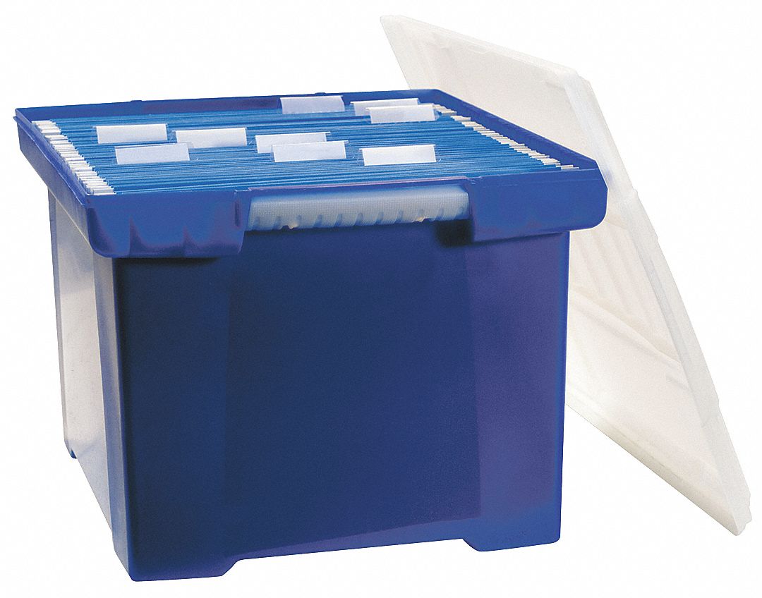 STOREX File Storage Box, 10 7/8 in Height, 14 1/4 in Width, 19 in Depth