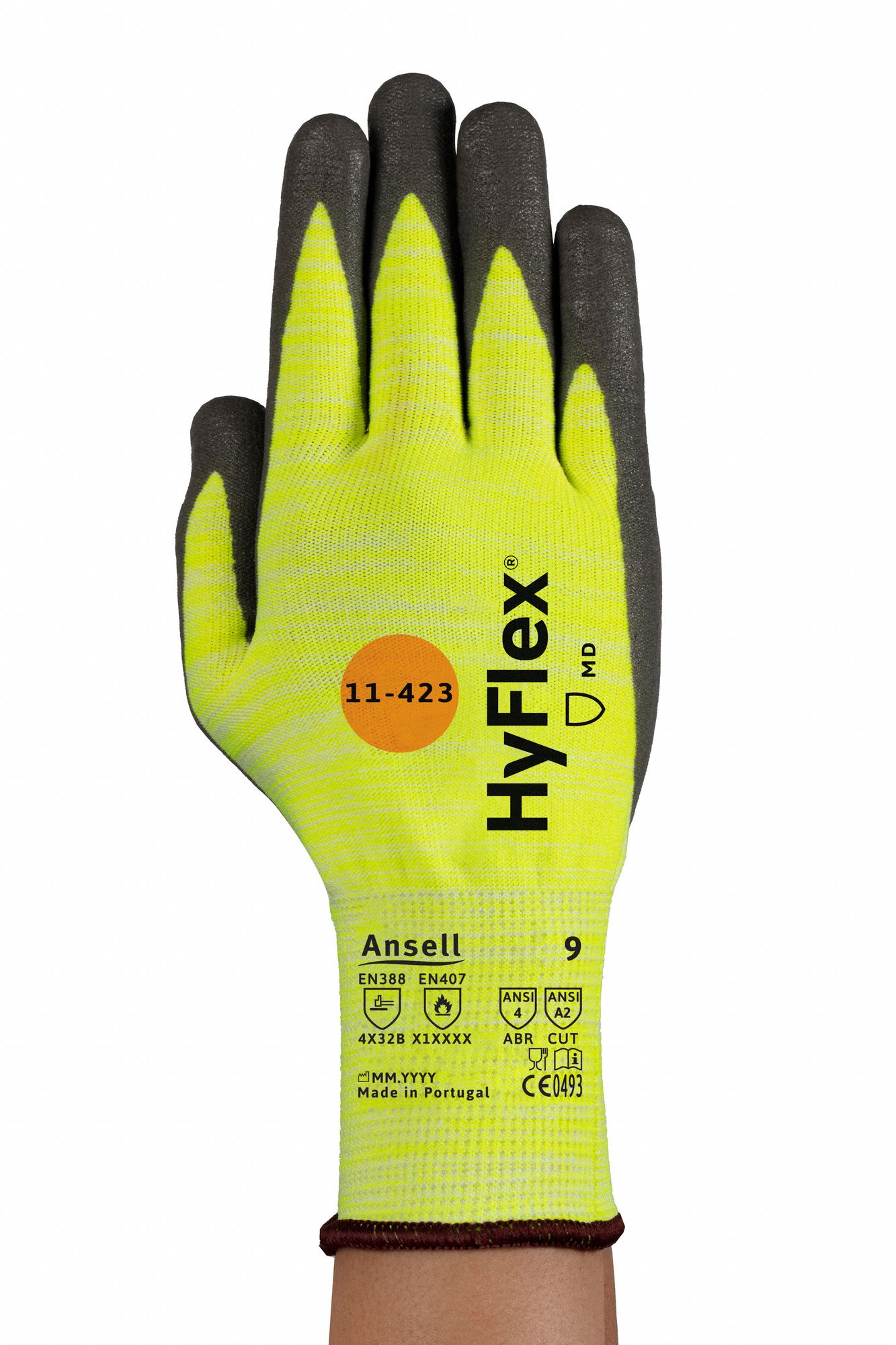 ANSELL Cut Resistant Gloves, Gray/Yellow, 11, PR 40LL5711423 Grainger