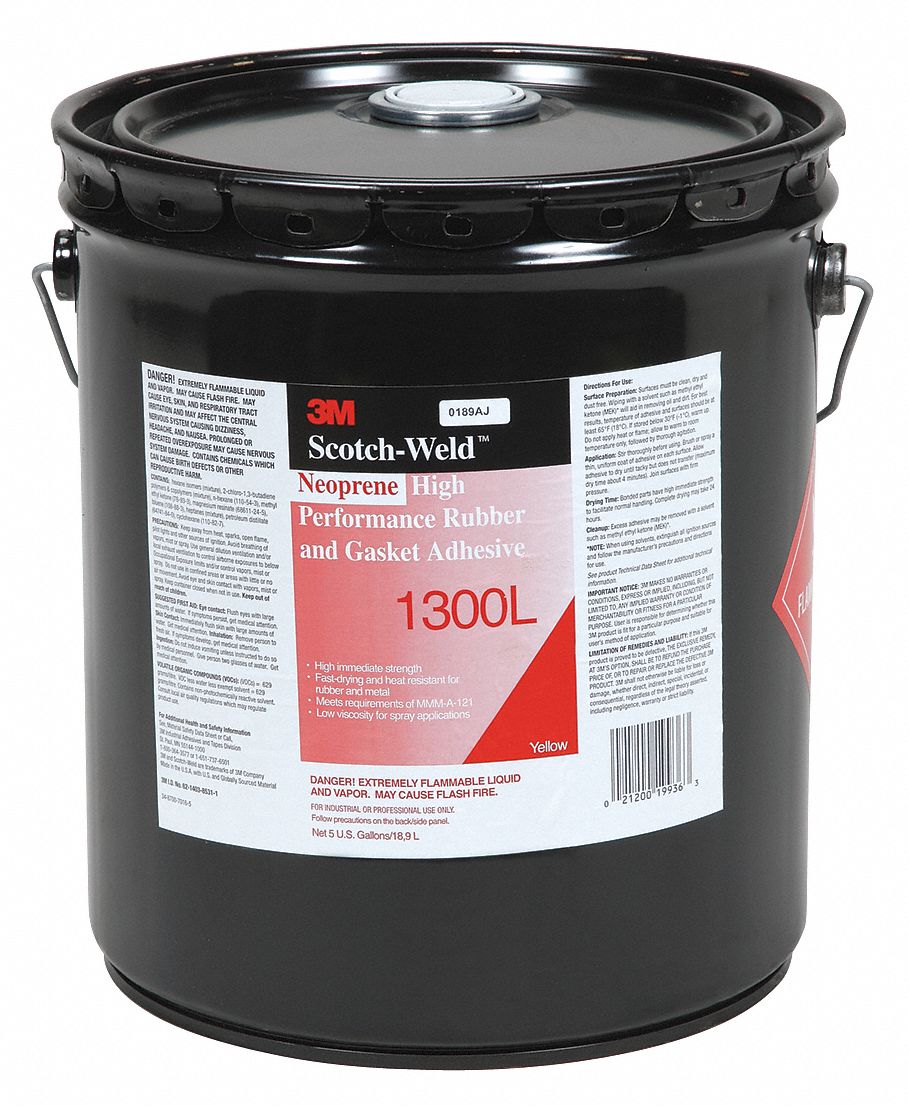 Liquid Gasket Adhesive, 30 to 300°F Temp. Range, Full Cure 8 min