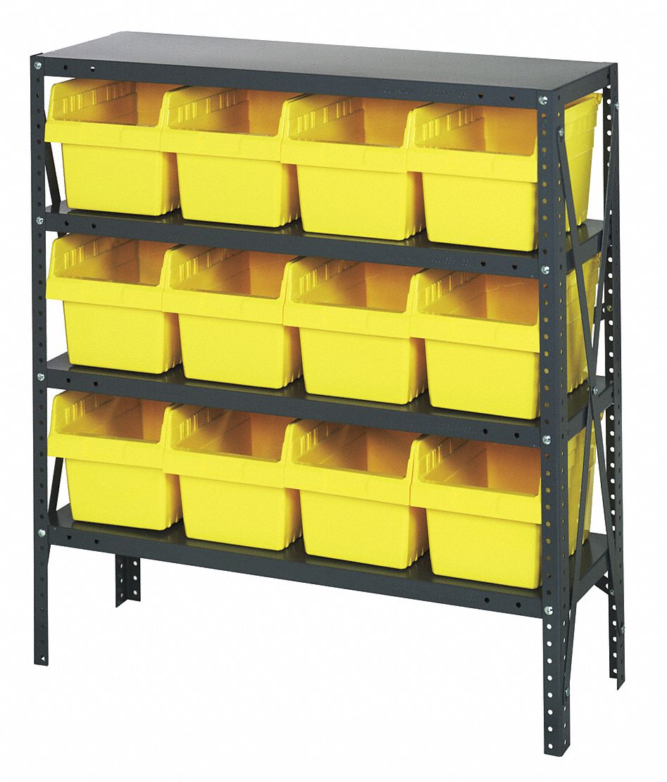 QUANTUM STORAGE SYSTEMS, 36 in x 18 in x 39 in, 1 Sided, Bin Shelving