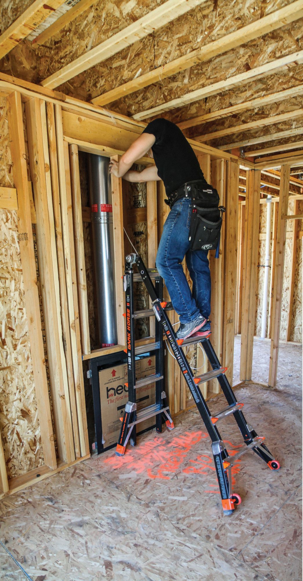 LITTLE GIANT Multipurpose Ladder 22 ft Extended Ladder Ht, 5 to 9 ft