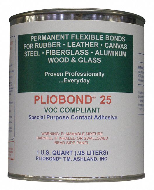 PLIOBOND Contact Cement 25, Gen Purpose, 1 qt, Can, Tan, Water