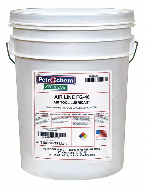 PETROCHEM Air Tool Lubricant, Synthetic Base Oil, 5 gal 40P262