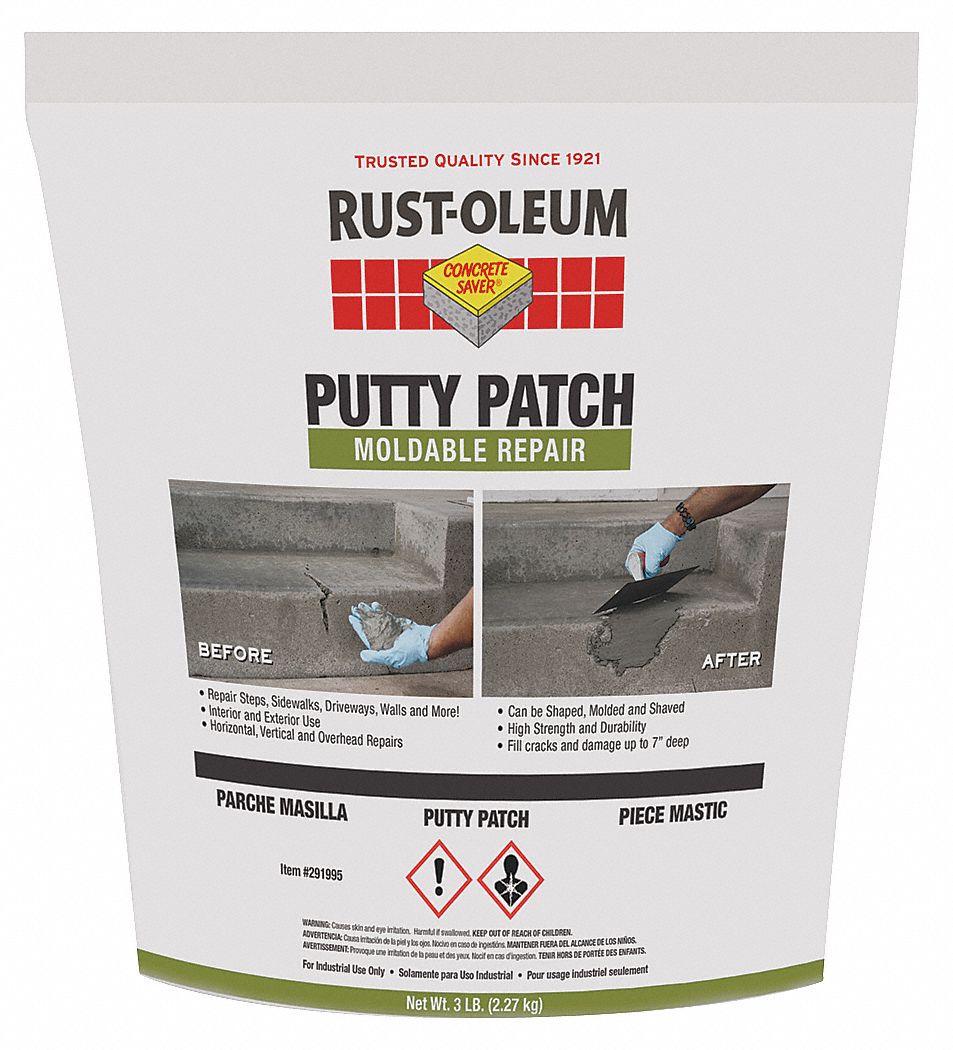 RUSTOLEUM Putty Moldable, 3 lb, with Temp. Range of 50100 F, Gray