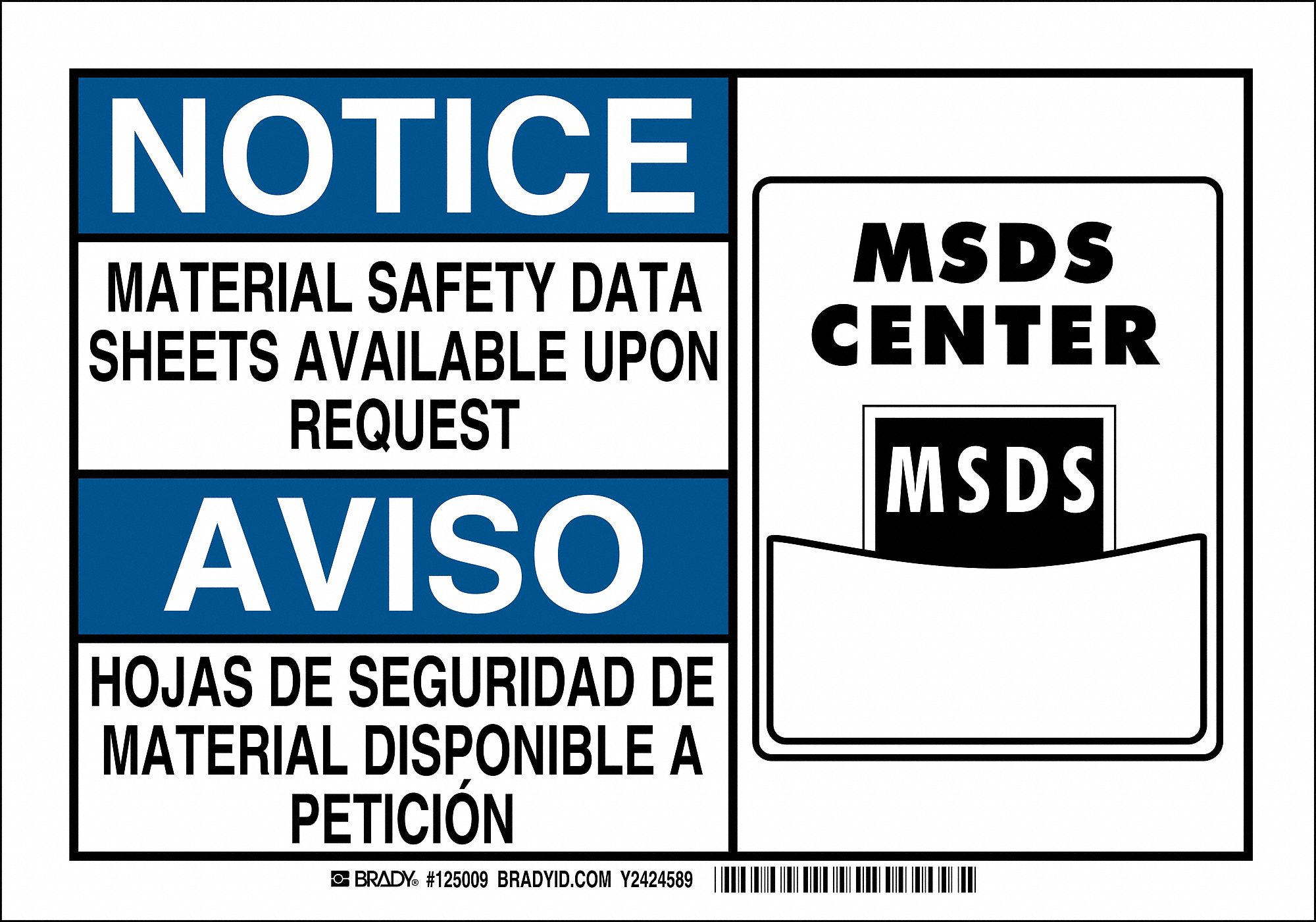 Bilingual Safety Sign Grainger