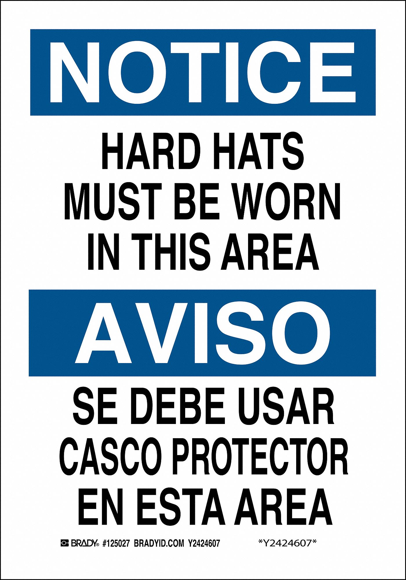 Bilingual Safety Sign Grainger