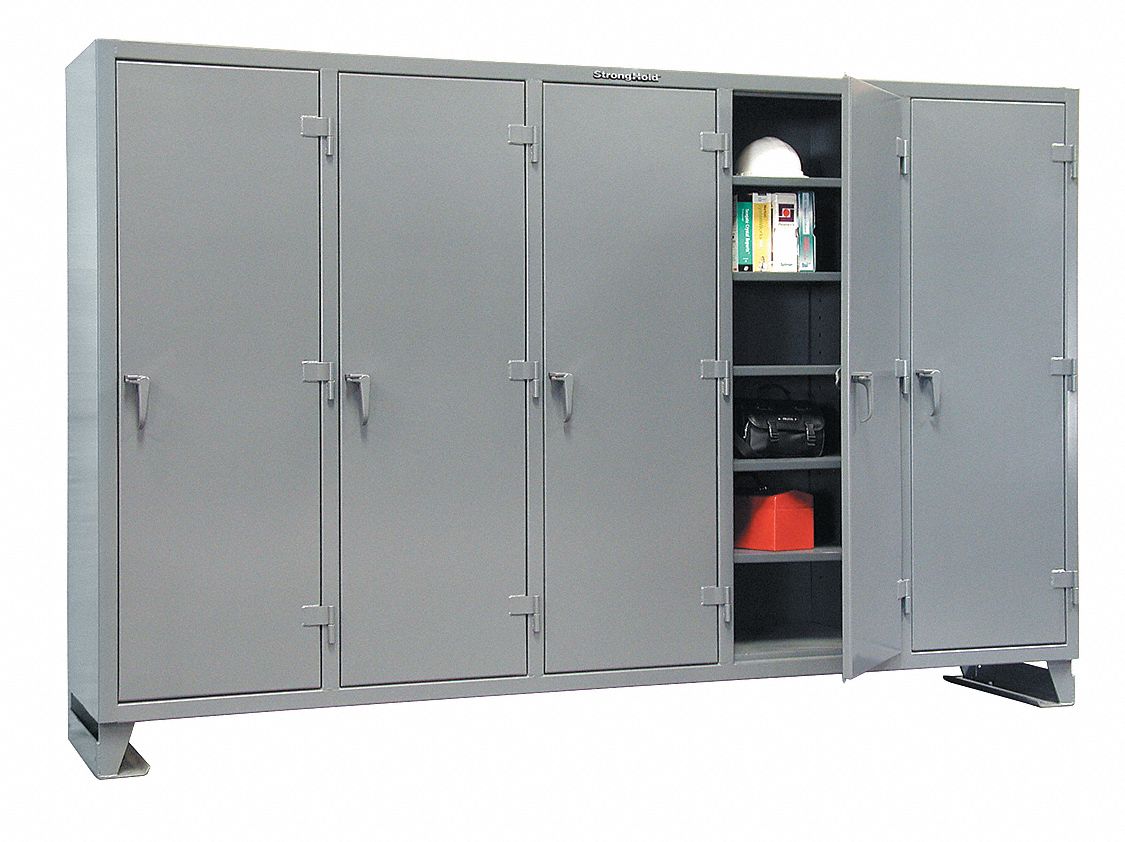 STRONG HOLD Heavy Duty Storage Gray, 78 in H X 122 in W X 24