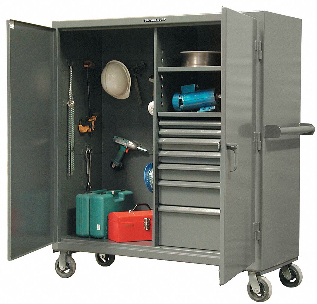 STRONG HOLD Heavy Duty Storage Dark Gray, 68 in H X 60 in W X