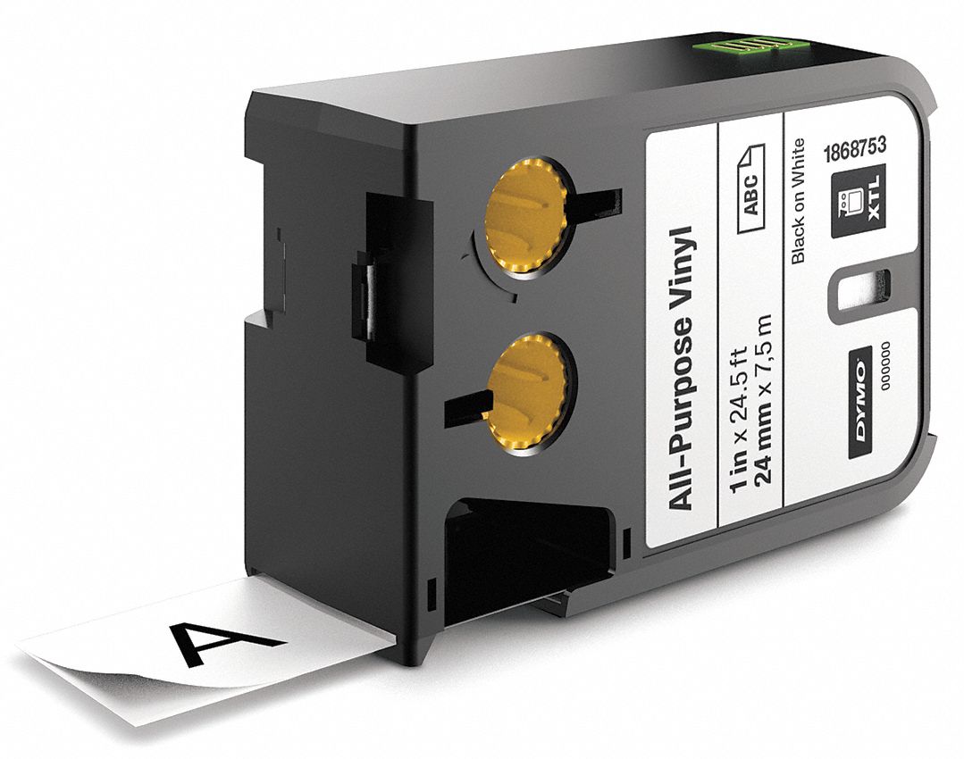 1 in x 29 51/64 ft, Halogen Free Vinyl, Continuous Label Roll Cartridge