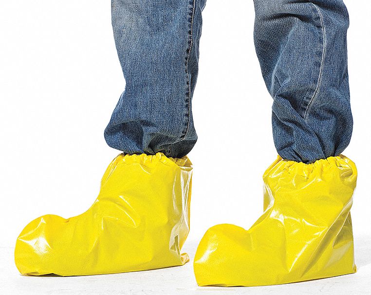 POLYCO Shoe Covers, L, Yellow, PK 200 410X6249515 Grainger