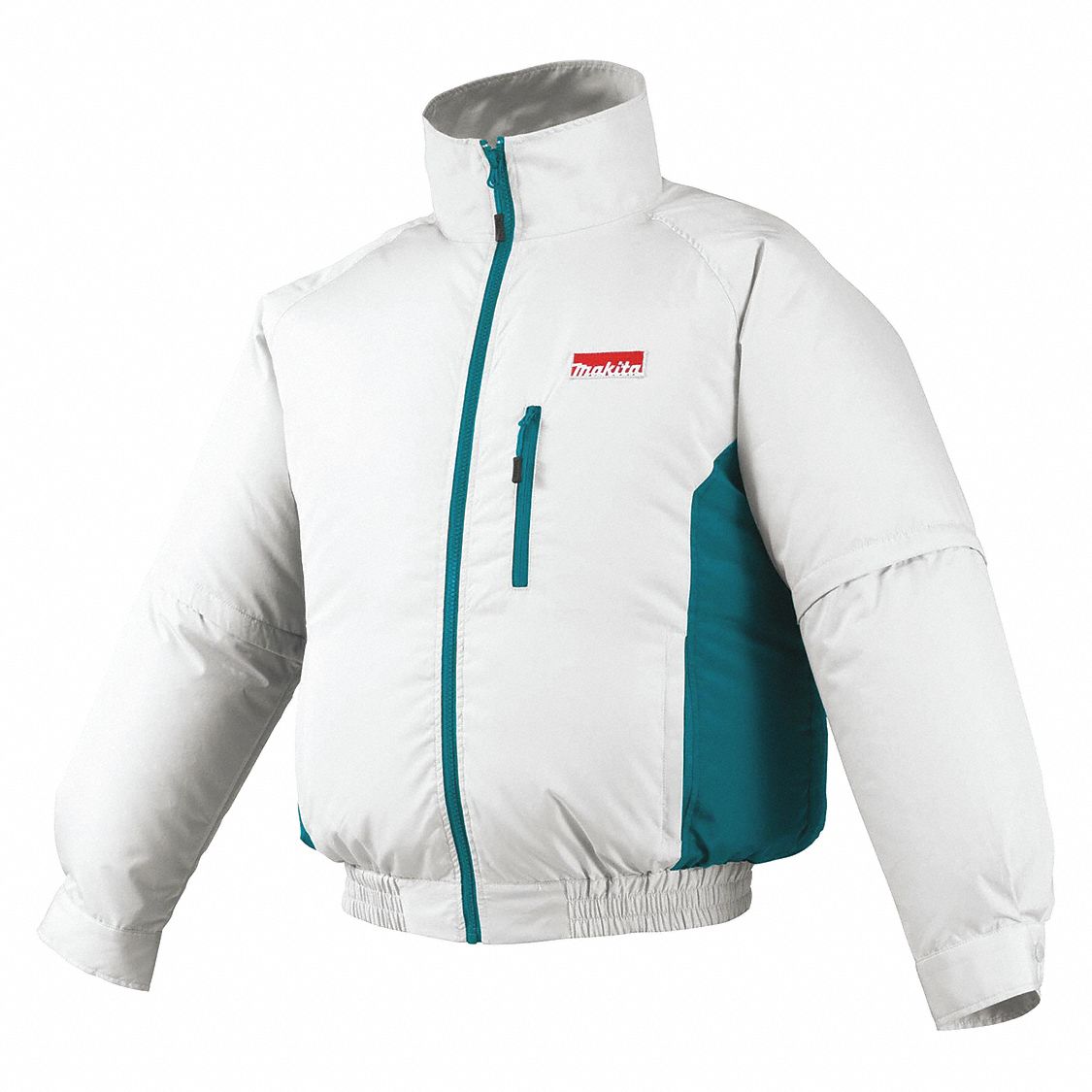 MAKITA Cordless Fan Jacket, 12 hr Cooling Time, White, S 410X83