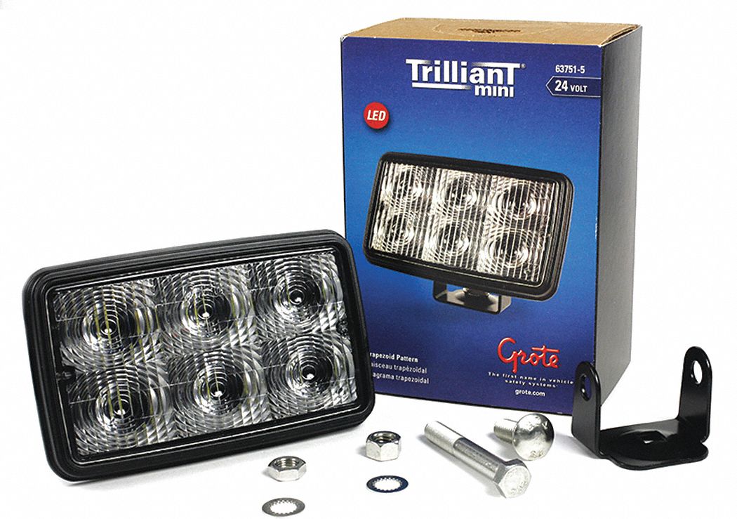 GROTE, 700 lm Lumens Vehicle Lighting, Rectangular, Work Light