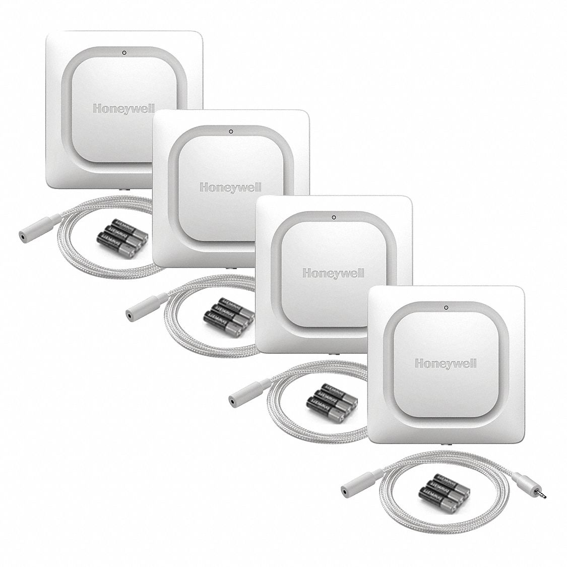 HONEYWELL HOME Water Leak Detector, 5ft. Cord Length, PK4 414X13