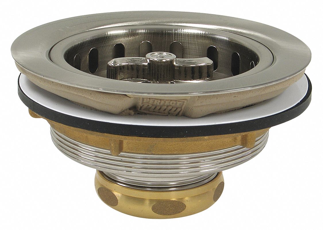 PERFECT PUTTY Brass Round Sink Strainers with PreInstalled Putty, 1 1/
