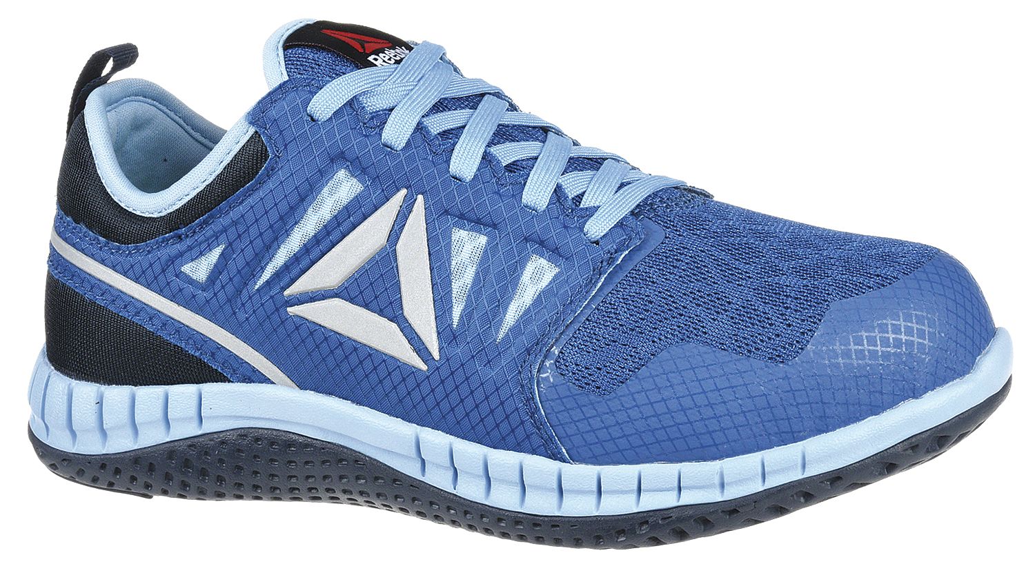REEBOK Athletic Shoe, 6, M, Women's, Blue, Steel Toe Type, 1 PR