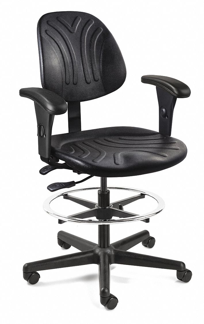 BEVCO, Black, Plastic Material, Drafting Chair 415Y397301DAA3750S