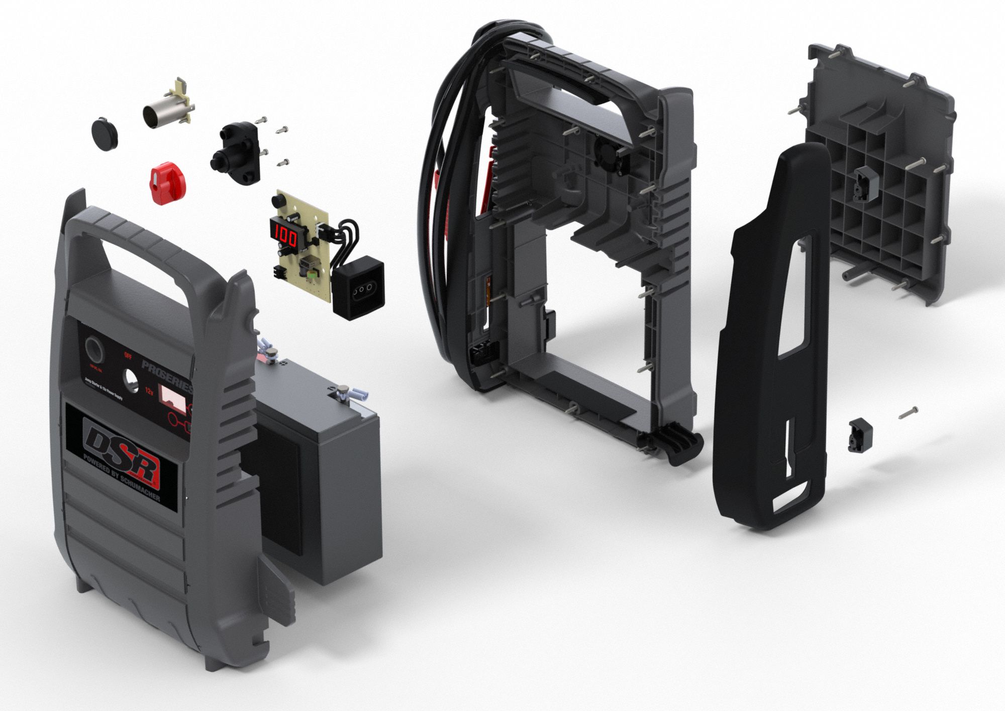 DSR PROSERIES Battery Jump Starter: Boosting, For 12 V DC Battery Volt