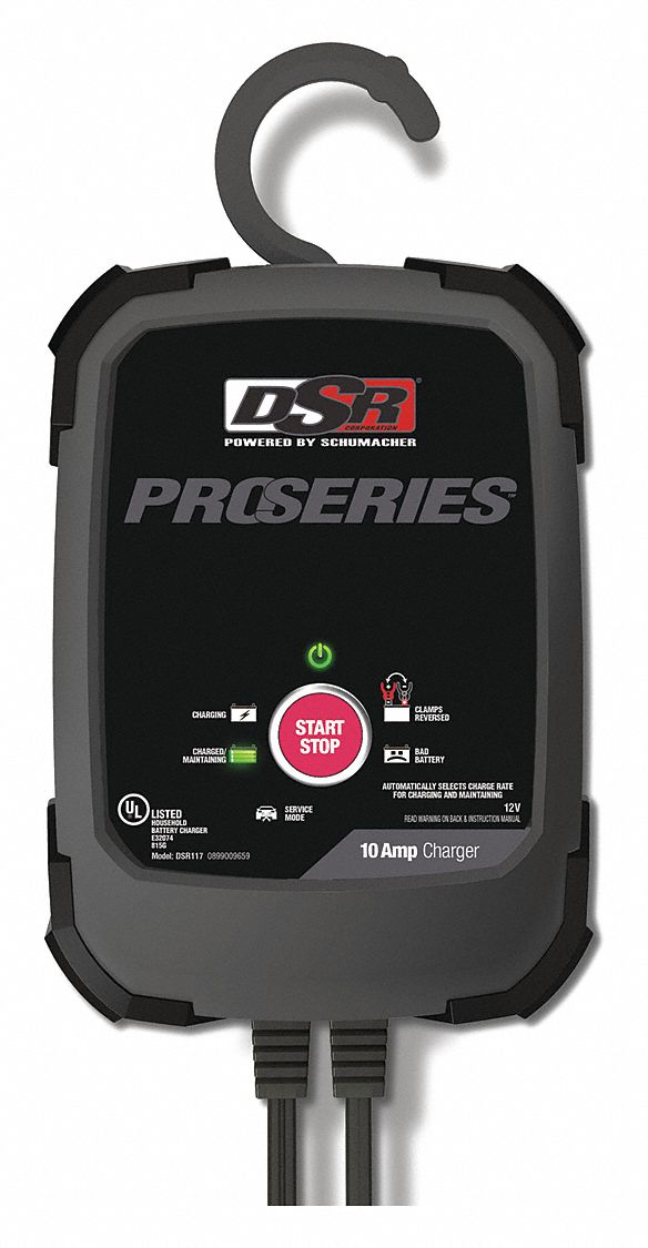 DSR PROSERIES Automatic Battery Charger, Charging, Maintaining, AGM, Gel, Lead Acid, For Battery