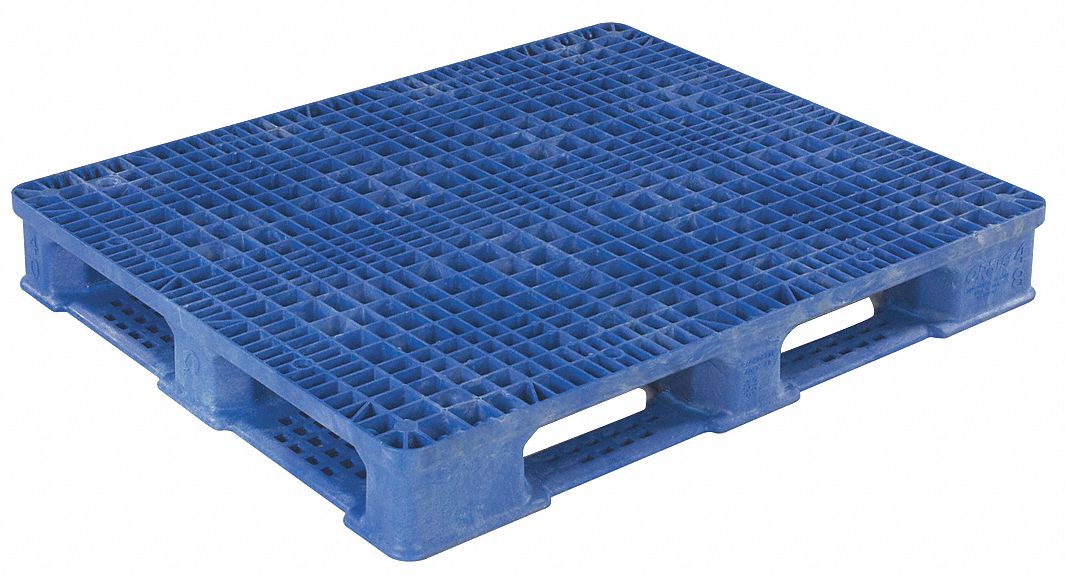 48 in Lg, 40 in Wd, Pallet 418C8440X48 MD PE RACKO BLUE Grainger