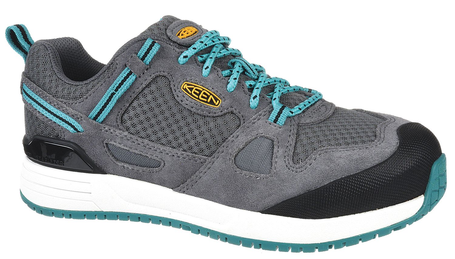 KEEN Athletic Shoe, 61/2, M, Women's, Steel Gray/Lake Blue, Aluminum