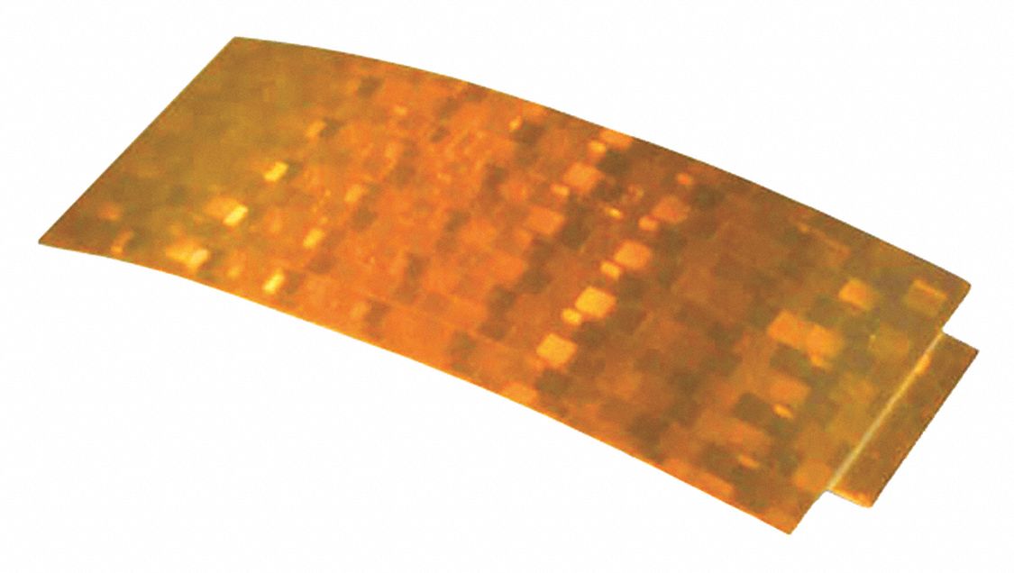 GROTE Rectangular Reflector, Yellow, 4 1/4 in L X 3 13/16 in W, Acrylic 419J2541153 Grainger