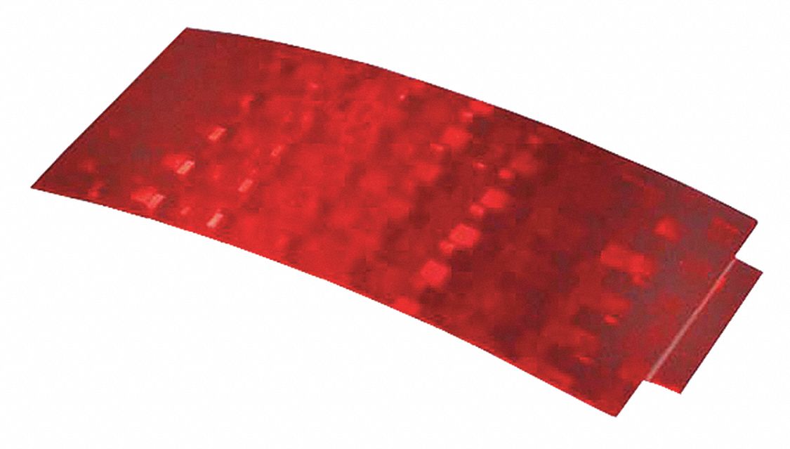 GROTE Rectangular Reflector, Red, 4 1/4 in L X 1 11/16 in W, Acrylic 419J2641152 Grainger