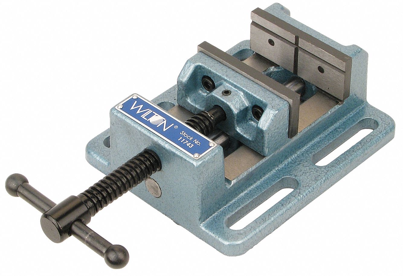 WILTON Machine Vise, Low Profile, 8 in Jaw Opening (In.), 8 in Jaw