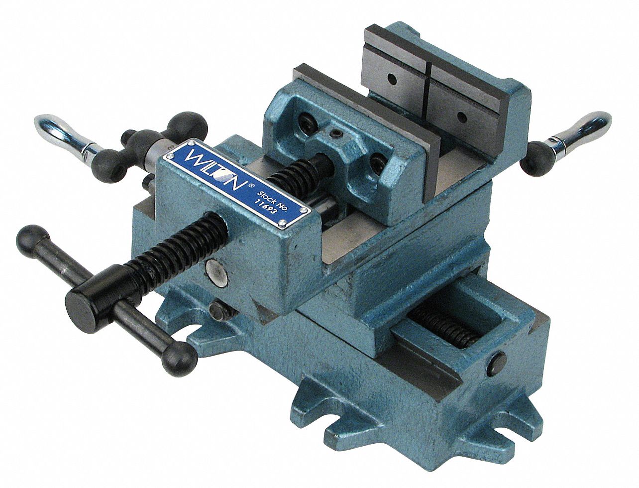 WILTON Machine Vise, Cross Slide, 4 in Jaw Opening (In.), 4 in Jaw Width (In.) 41D44811694