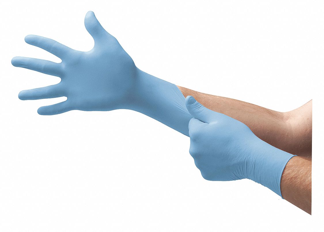 MICROFLEX Nitrile, Disposable Gloves, 2XL, Powdered, 3.9 mil Palm