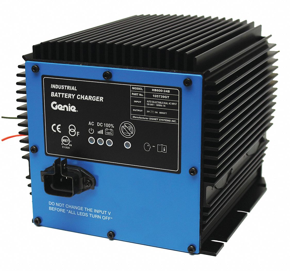 GENIE, Fits Genie Brand, Battery Charger, 24VDC - 41GT78|105739GT