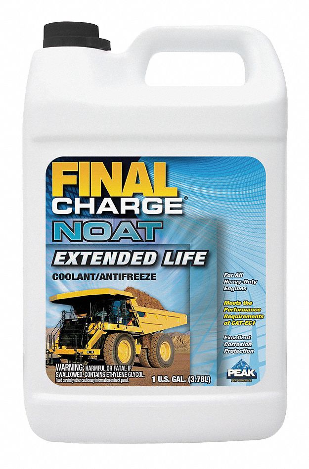 FINAL CHARGE Antifreeze Coolant, 1 gal, Plastic Bottle, Dilution Ratio