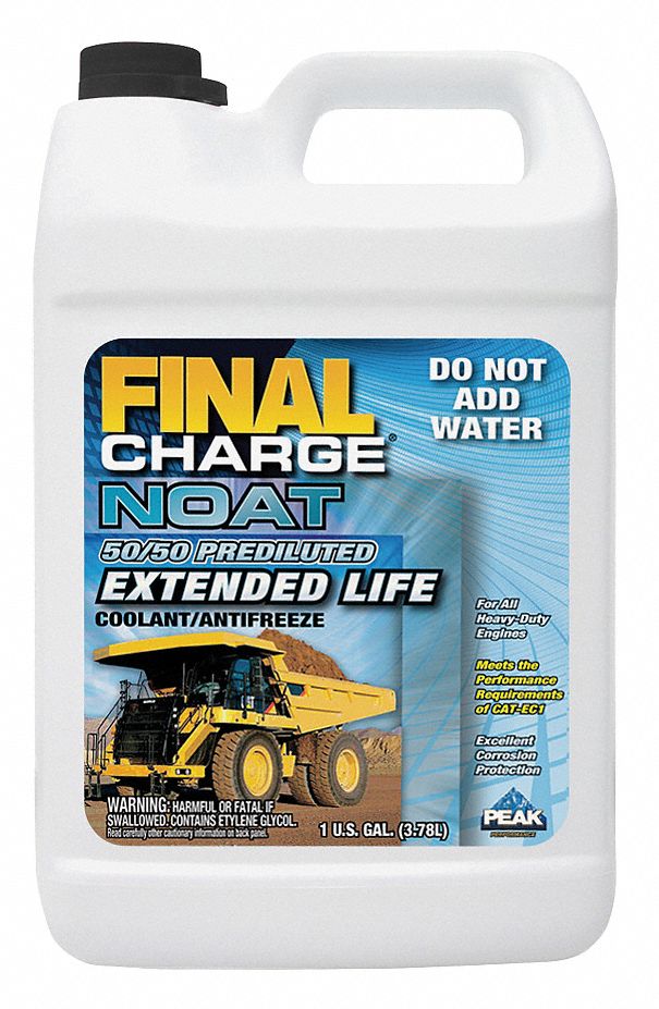 PEAK Antifreeze Coolant, 1 gal, Plastic Bottle, Dilution Ratio 50/50