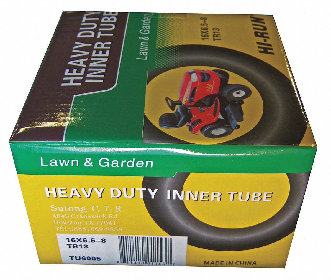 HIRUN Lawn/Garden Inner Tube, Size 16x6.58 41P290TUN6005 Grainger