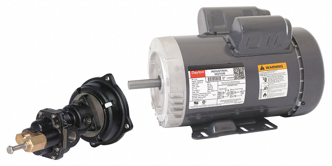 DAYTON, Close Coupled, 1 1/2 hp HP, Rotary Gear Pump 41TK1041TK10