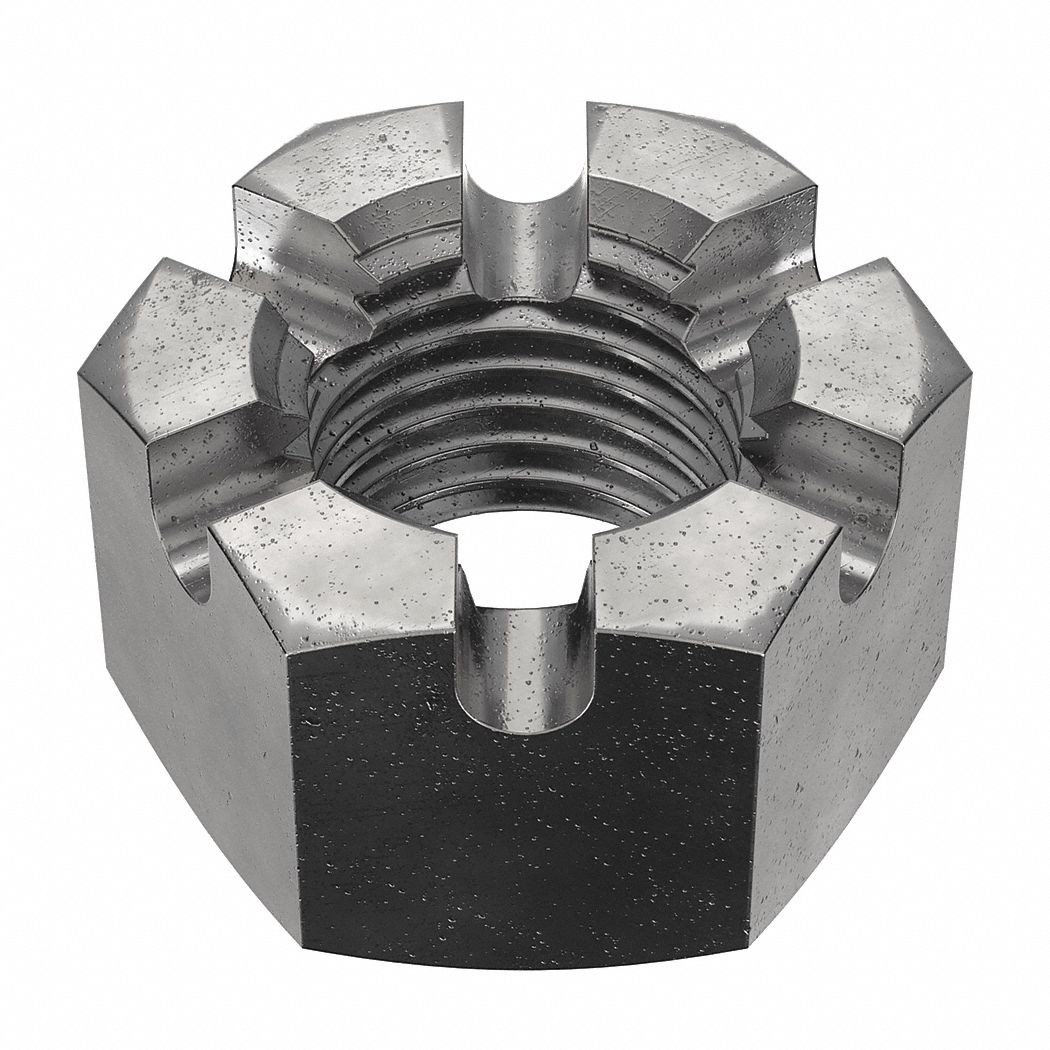 Slotted Castle, Heavy Hex, Castle Nut - 41UA14|U12040.200.0001 - Grainger