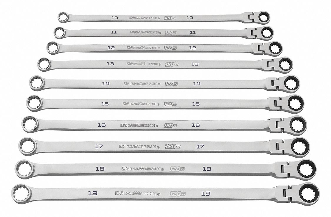 GEARWRENCH, Universal Spline Wrench Set,10 Pc. 41XL0886126 Grainger