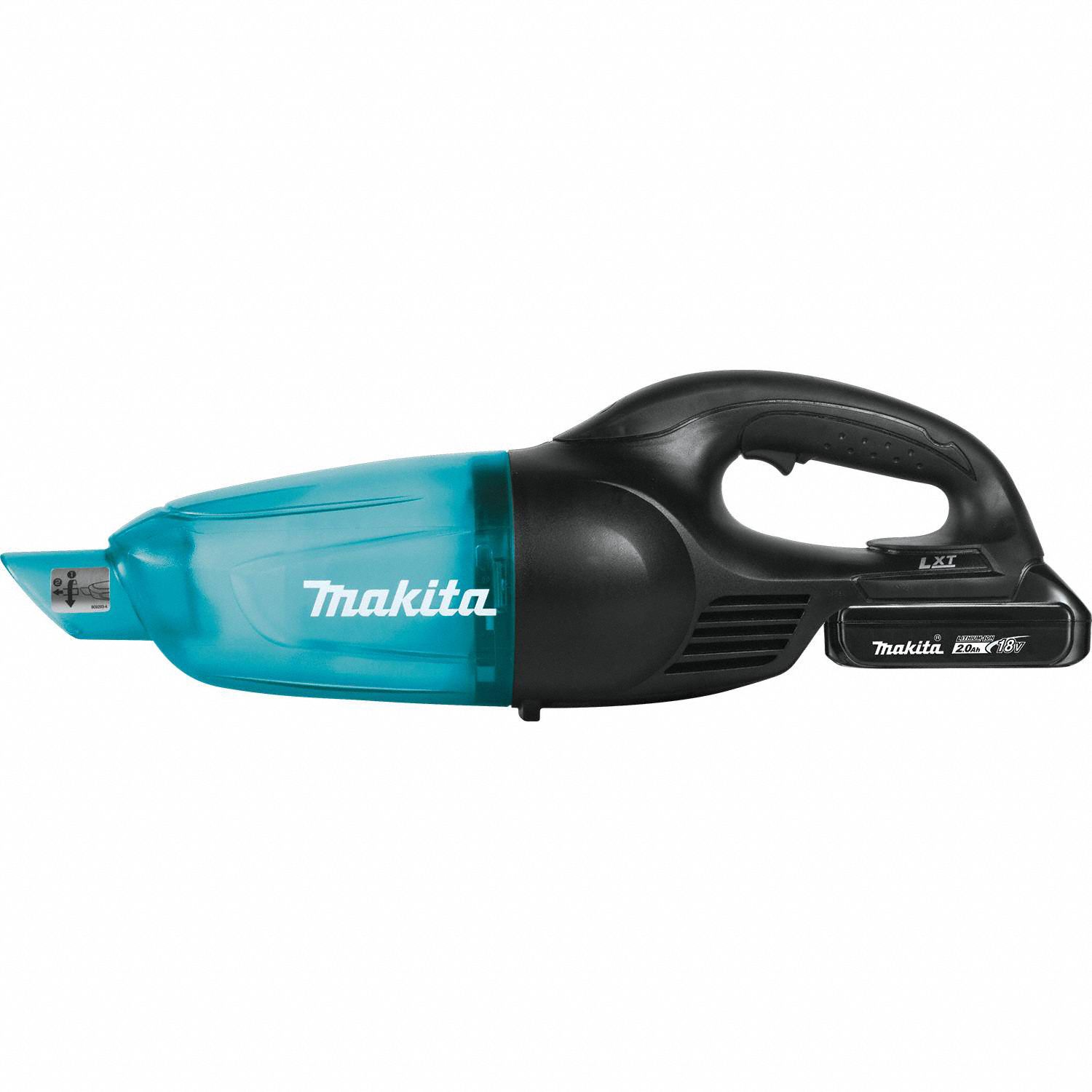 MAKITA Cordless Upright Vacuum 8 1/2 in Cleaning Path Wd, 2.7 lb Wt