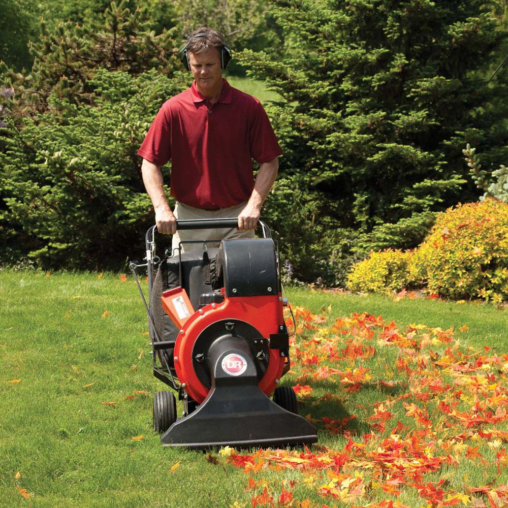 DR POWER Walk Behind Leaf Vacuum, Gas Fuel, CARB 420M64WLL115E