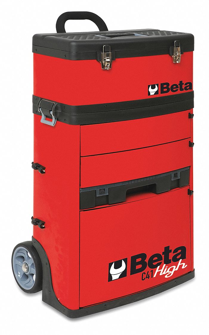 BETA TOOLS Steel Portable Tool Box, 4" Overall Height, 16-1/2" Overall