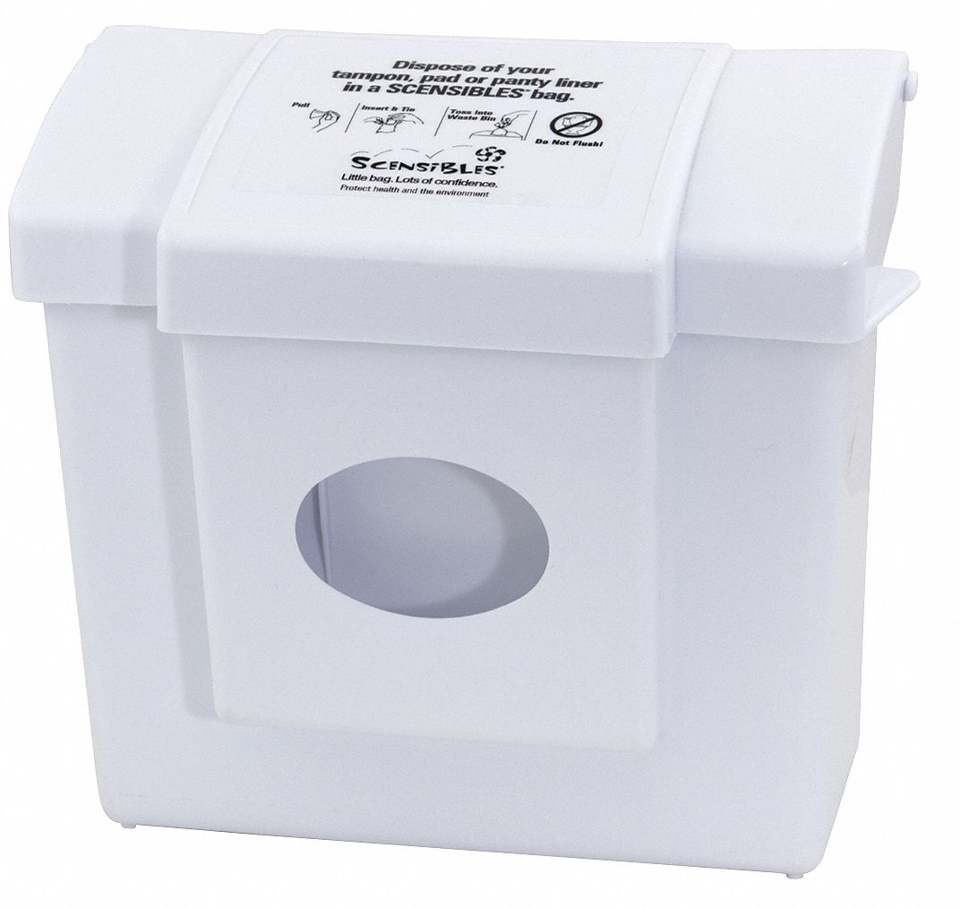 HOSPECO, WallMounted, 11 1/2 in Wd, Sanitary Napkin Receptacle with