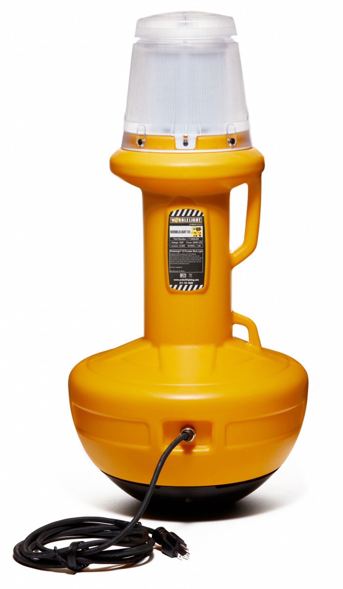 WOBBLE LIGHT Temporary Job Site Light, SelfRighting, Corded (AC