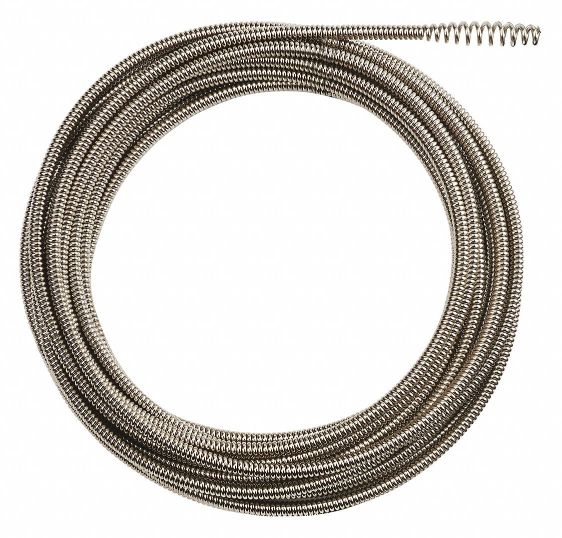 MILWAUKEE Inner Core Bulb Head Drain Cleaning Cable 1/4 in x 35 ft