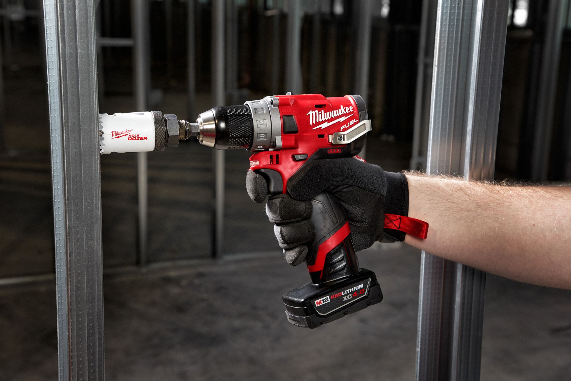 MILWAUKEE Drill Kit, Cordless, 18 inlb to 132 inlb, 1/2 in Chuck Size